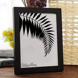 تابلو مدرن برگ سوزنی مشکی