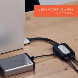 مبدل USB-C به HDMI ساتچی مدل DUAL 4K | فروشگاه وصال فناوران
