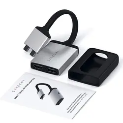 مبدل USB-C به HDMI ساتچی مدل DUAL 4K | فروشگاه وصال فناوران