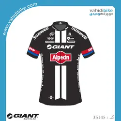 لباس دوچرخه سواری جاینت آلپسین_مدل Alpecin SS team jersey مشکی قرمز