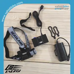 چراغ جلو شارژی دوچرخه 1800 لومن انرژی مدل EBL-303D