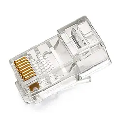 کانکتور RJ45  cat 6 پلاستیکی مارک AMP بسته ۱۰۰ عددی