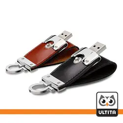 فلش مموری چرمی دکمه ایButton leather | ⭐️خرید اینترنتی فلش درایو ارزان سفارشی | اولتیتا