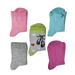 جوراب دخترانه اینفینیتی مدل 5120 مجموعه 5 عددی