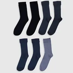 جوراب ساق بلند مردانه ال سی وایکیکی مدل W16151Z8 مجموعه 7 عددی