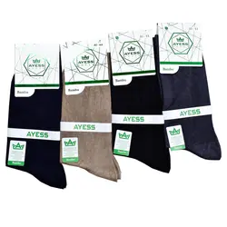 جوراب ساق بلند مردانه آیس مدل a-4044 مجموعه 4 عددی