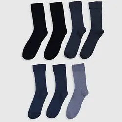 جوراب ساق بلند مردانه ال سی وایکیکی مدل W16151Z8 مجموعه 7 عددی