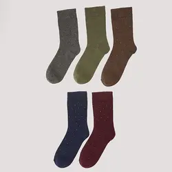 جوراب ساق بلند مردانه ال سی وایکیکی مدل W1EL26Z8 مجموعه 5 عددی