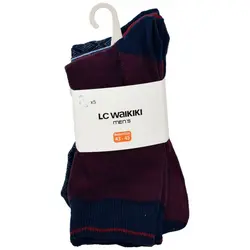 جوراب ساق بلند مردانه ال سی وایکیکی مدل W1FB99Z8 مجموعه 5 عددی