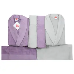 ست حوله پالتویی 6 تکه کاتن باکس مدل Aile seti