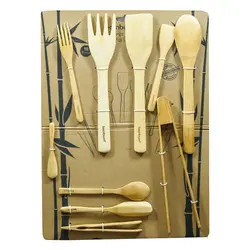 سرویس ابزار آشپزی 10 پارچه بامبوم مدل Violi