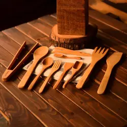 سرویس ابزار آشپزی 10 پارچه بامبوم مدل Violi