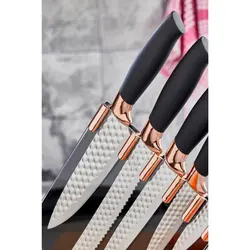 سرویس چاقو آشپزخانه 6 پارچه کوکر مدل CKR -2819 به همراه استند