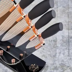 سرویس چاقو آشپزخانه 6 پارچه کوکر مدل CKR -2819 به همراه استند
