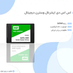 اس اس دی اینترنال وسترن دیجیتال مدل Green WDS240G2G0A ظرفیت 240 گیگابایت - تورینگ صنعت