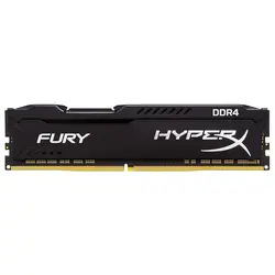 رم دسکتاپ DDR4 تک کاناله 3200 مگاهرتز CL18 کینگستون مدل HyperX Fury Black ظرفیت 16 گیگابایت