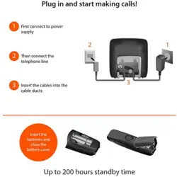 تلفن بی سیم منشی دار گیگاست مدل A220A Duo - تورینگ صنعت