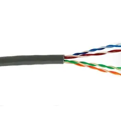 رول کابل شبکه CAT6 بدون شیلد سایز 23AWG دی-لینک مدل NCB-C6UGRYR-305-LS طول 305 متر