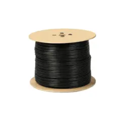 کابل RG59 با مغزی 0.8 مس و شیلد 128 رشته روکش مس دو فویل حلقه 500 متری