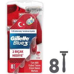 ژیلت بلوتری 3لبه بسته 8 عددی