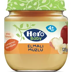 پوره میوه هیرو بی بی طعم سیب و موز 125g