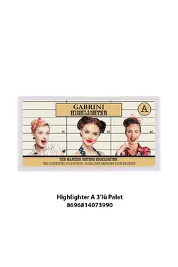 هایلایتر 3رنگ گابرینیGABRINI HIGHLIGHTER  A