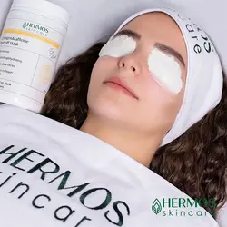 ماسک لاتکسی دورچشم کافیین و کلاژن هرموس Hermos حجم 300 گرم
