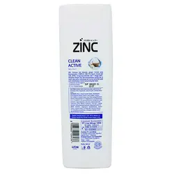 شامپو ضد شوره مو زینک CLEAN ACTIVE عصاره نمک دریا حجم 340 میلی لیتر
