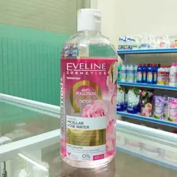 تونر میسلار واتر سه کاره گل رز اولاین EVLINE حجم 400 میل