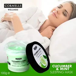 ماسک خواب آبرسان و لیفت خیار و نعنا کورنلس CORNELLS حجم 100 گرم
