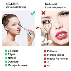 فرمژه برقی حرارتی شارژی 80 درجه سه بعدی Heated Eyelash Curler