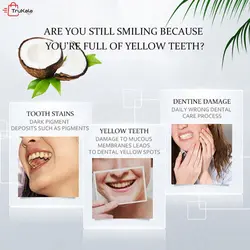 خمیر دندان زغال نارگیل سفید کننده دندان پی می