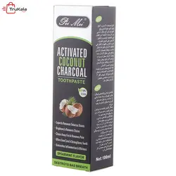 خمیر دندان زغال نارگیل سفید کننده دندان پی می