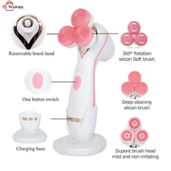 فیس براش پایه دار شستشوی صورت 3 کاره موهایر مدل MO-9026