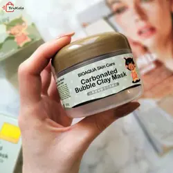 ماسک حبابی کربن مغذی و پاک کننده عمیق پوست بیوآکوا