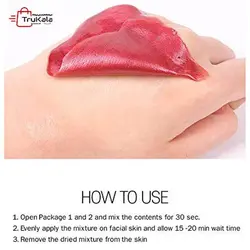 ماسک پودری لاتکسی دو فاز مدلینگ عصاره گل رز، طلا، زغال، گیلاس