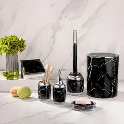 ست سرویس بهداشتی 6 پارچه لیمون مدل رومانتیک طرح ماربل