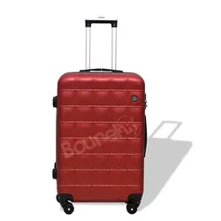 چمدان اوماسو مدل مربعی قرمز سایز متوسط کد OM-RNA-5012-26