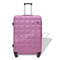 چمدان اوماسو مدل مربعی صورتی سایز بزرگ کد OL-PNA-5012-25
