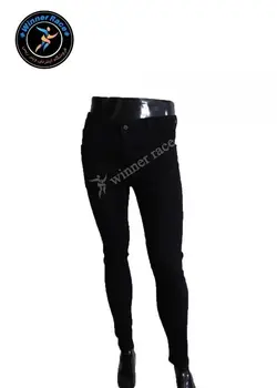 شلوار لی مشکی مردانه جذب کد 22