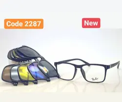 عینک طبی دارای 4 کاور مگنتی آفتابی کد 2287