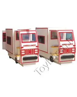 ماشین آمبولانس چوبی کودک