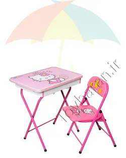 میز و صندلی باکسدار طرح کیتی | خرید،میز تحریر [توی باران]