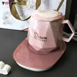 ماگ سرامیکی هیتر دار جعبه کادویی مدل ماربل | فروشگاه تونت شاپ