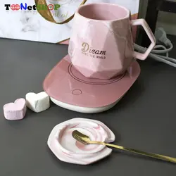 ماگ سرامیکی هیتر دار جعبه کادویی مدل ماربل | فروشگاه تونت شاپ