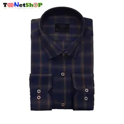 پیراهن چهارخونه مردانه آستین بلند کد 2210