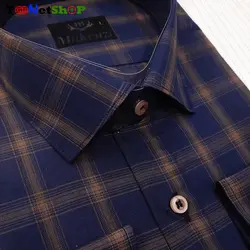 پیراهن چهارخونه مردانه آستین بلند کد 2210