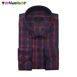 پیراهن چهارخونه مردانه آستین بلند کد 2209