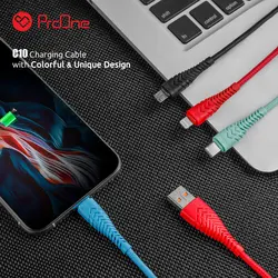 قیمت کابل تبدیل USB به لایتنینگ پرووان مدل C10 طول 1 متر | فروشگاه اینترنتی تونت شاپ
