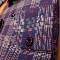 پیراهن چهارخونه مردانه آستین بلند کد 2208